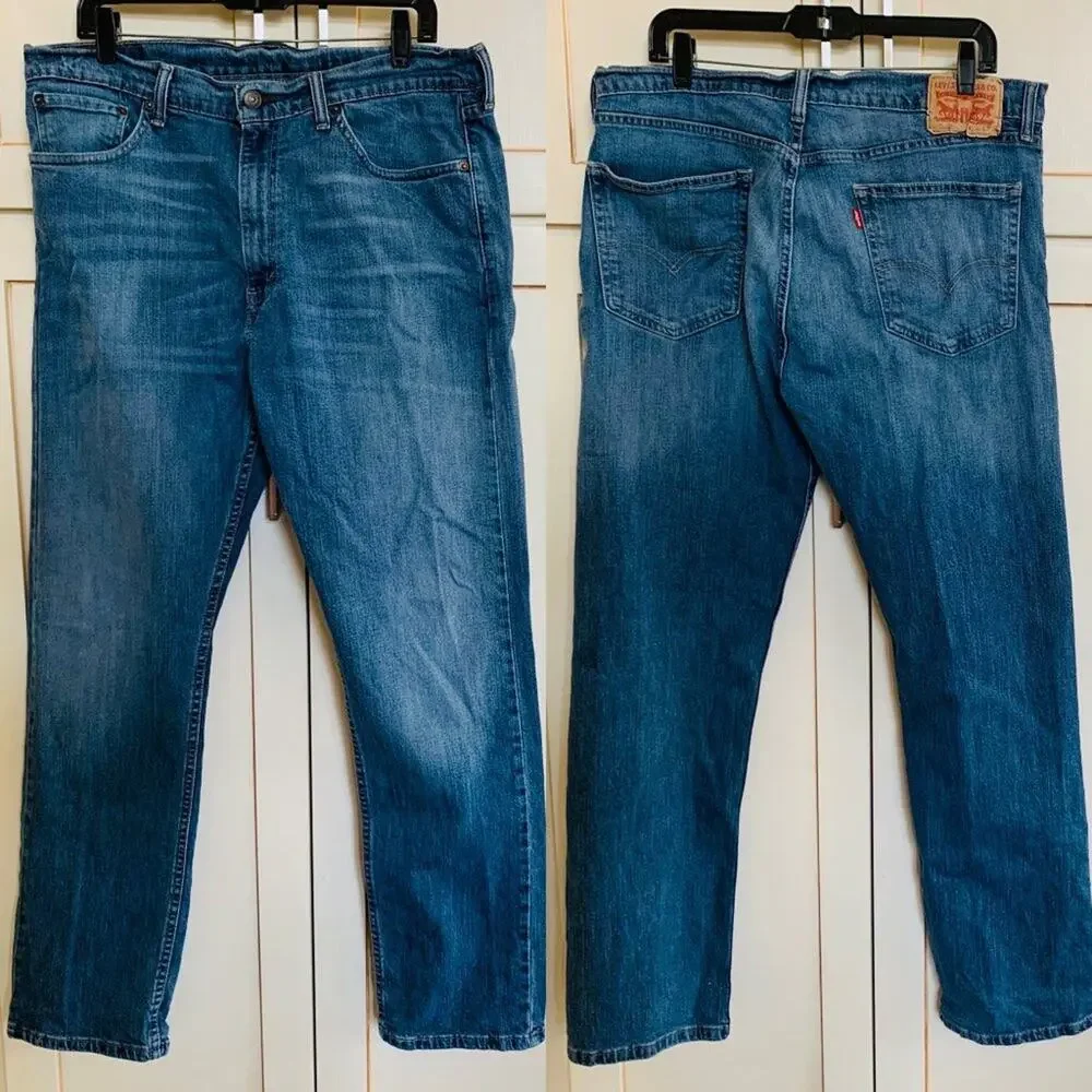 Levi's Men's 505 36x32 Jeans - Light/Med‎ Wash